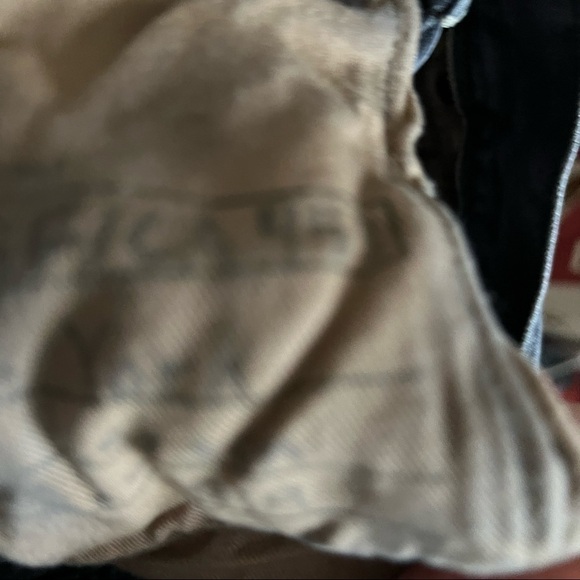 Levi’s Upcycled High Rise Raw Hem Crop Zipper Tuxedo Sides Denim Jeans - Picture 8 of 13